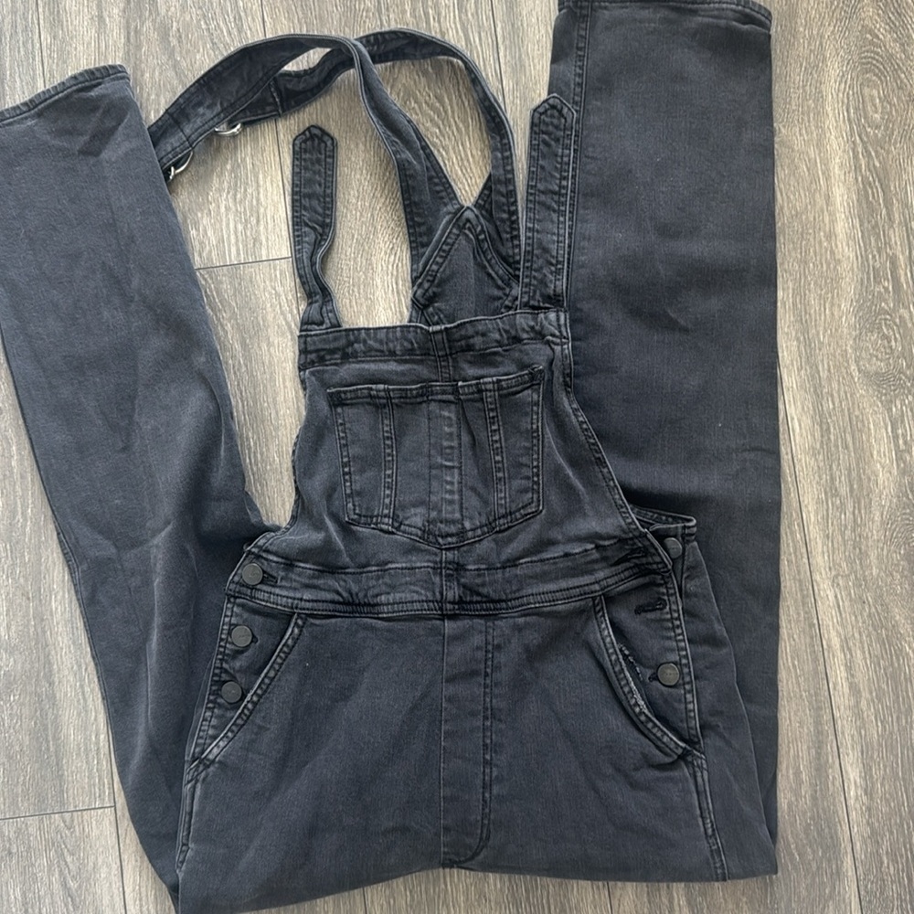 Anthropologie Joe’s Jeans The Honor  Black Denim Overalls RARE - Picture 6 of 6